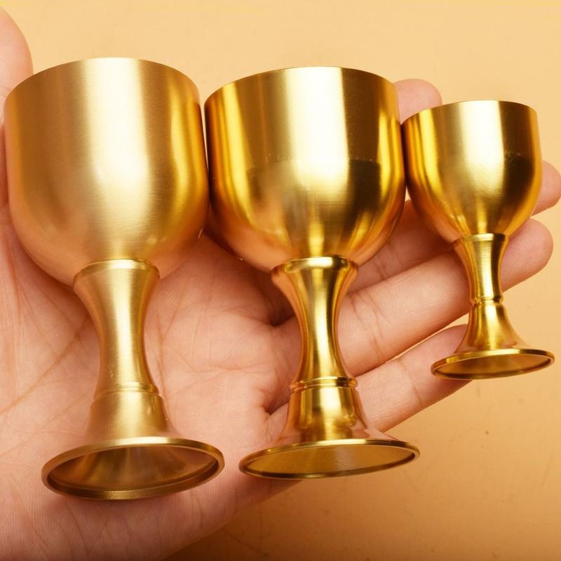 Cawan Goblet Wain Minuman Koktel, Bahan Loyang Logam, Cawan Chalice ...