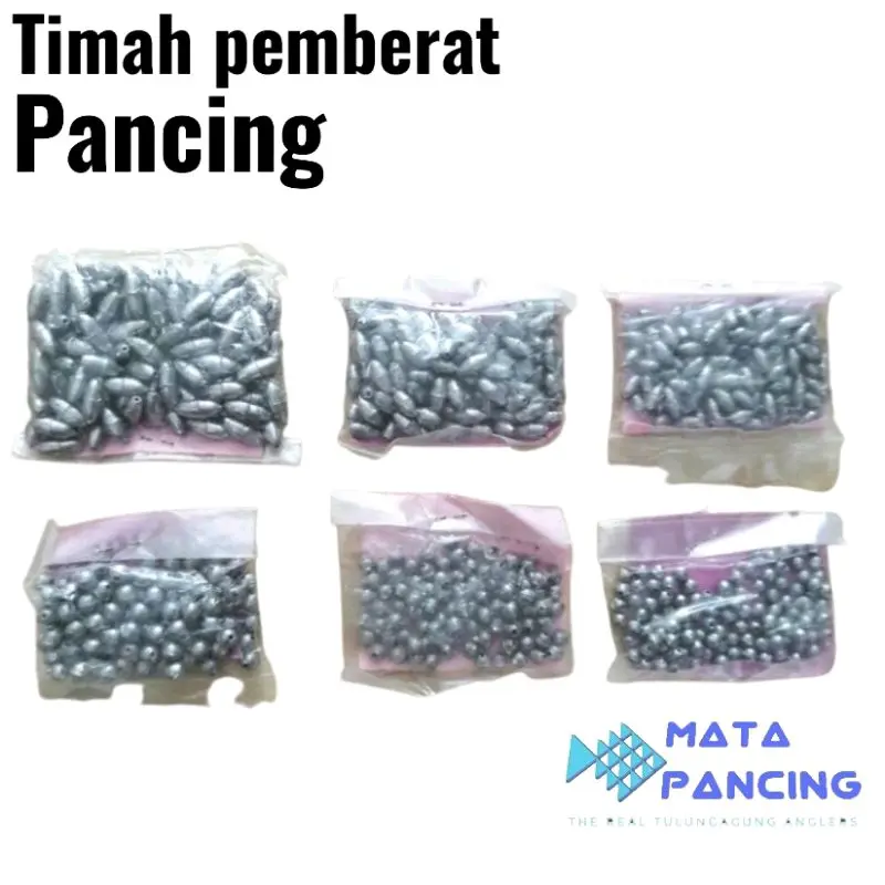 100pcs per bungkus pemberat timah rahayu sebagai timah pancing timah pancing isi 100 cocok untuk mancing tegek maupun dasaran 1