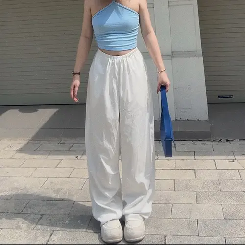 Quần ống rộng xuông đơn giản Nam Nữ