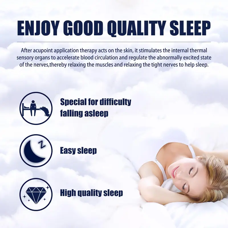 Sleep Patches, 3 Counts/set Natural Sleep Aid Patch, Stress Relief Sleeping Patches, Body Care Patches for Adults 4