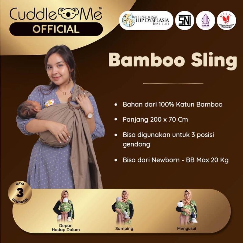[COD Bonus Hadiah] Gendongan Bayi Ringsling Cuddleme Bamboo Gendongan Bayi Newborn 0