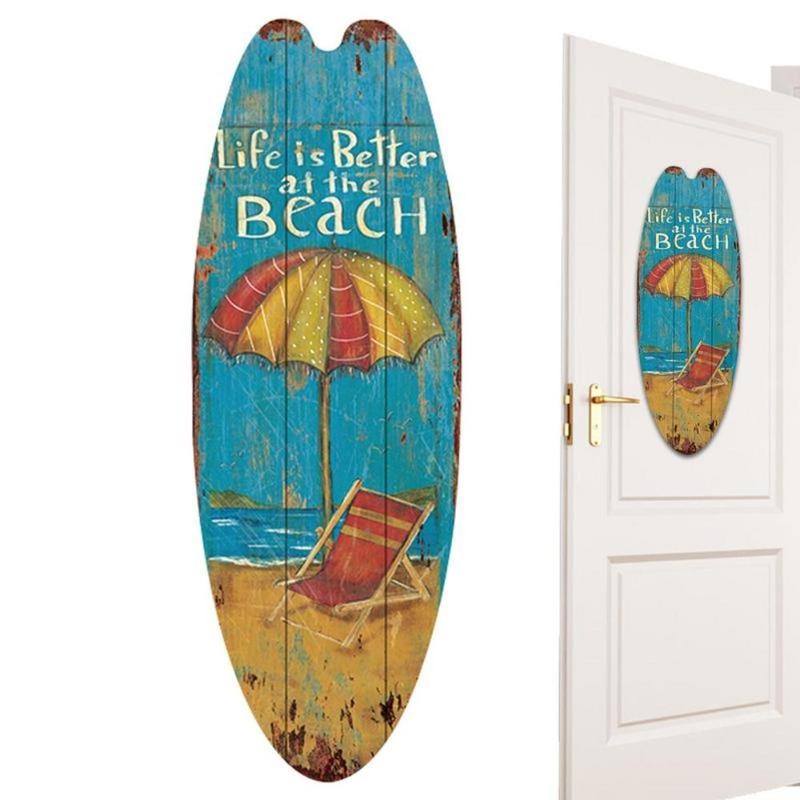Product Introduction of Bảng Lướt sóng bằng gỗ, Đồ Trang Trí Đi Chơi In Tinh Tế Ngầu Dễ Sử Dụng, Bảng Treo Tường Điều Hướng Hàng Hải Bảng Treo Tường Mùa Hè Sáng Màu 12