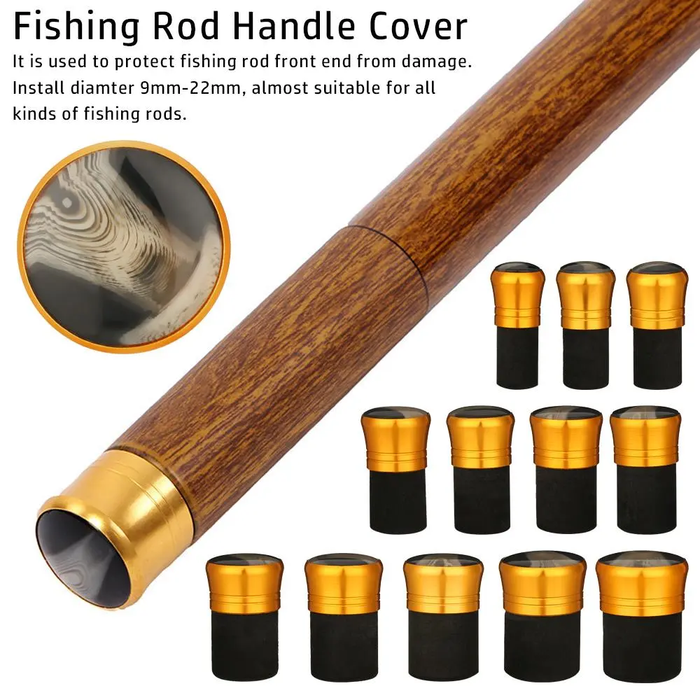Front Block Lure Rod Front Plug Lure Rod Protective Case Fishing Rod Handle Cover Fishing Rod Handle Protective Case Fishing Rod Fixed Ring Rod Front Protector