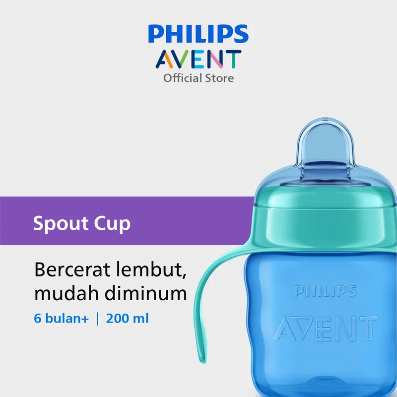 Philips Avent | Sippy Cup | Botol Minum Bayi | BPA Free | 6-12 bulan | SCF551/05 0