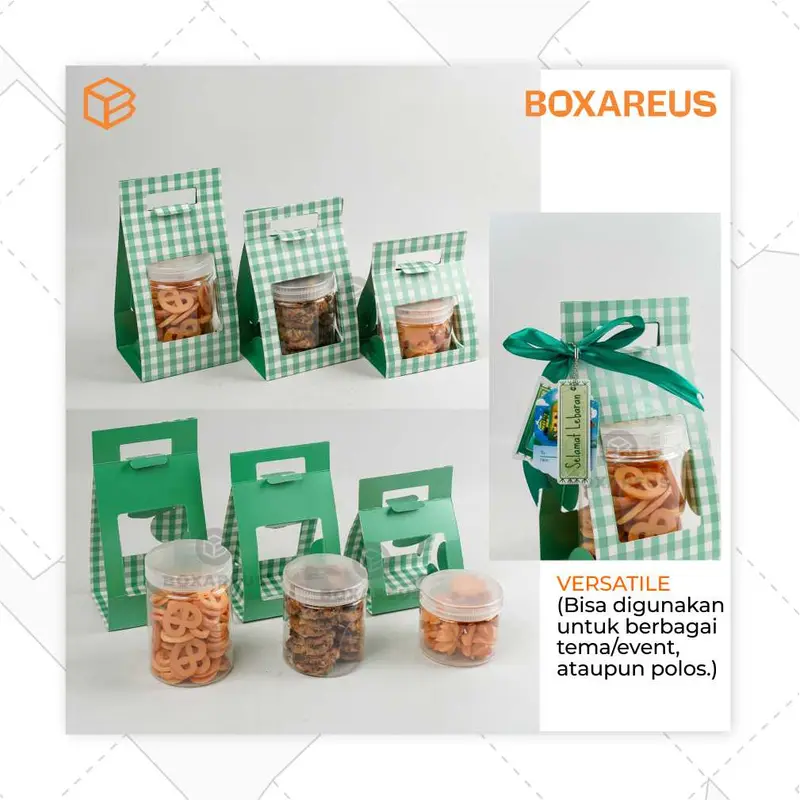 Packaging Kue Kering Box Toples Satuan Tabung Jar Kotak Gagang Tenteng | SL Jar 1