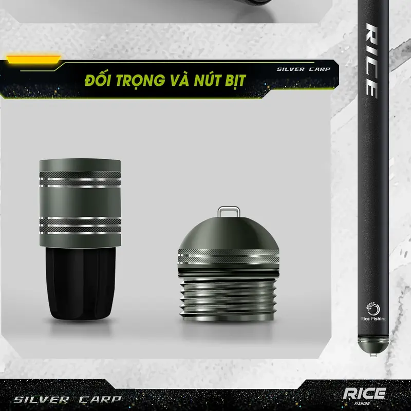 Cần câu đài V5 SILVER CARP RiceFishing chất liệu carbon cao cấp chuyên câu cá chép, cá mè CC-34 7