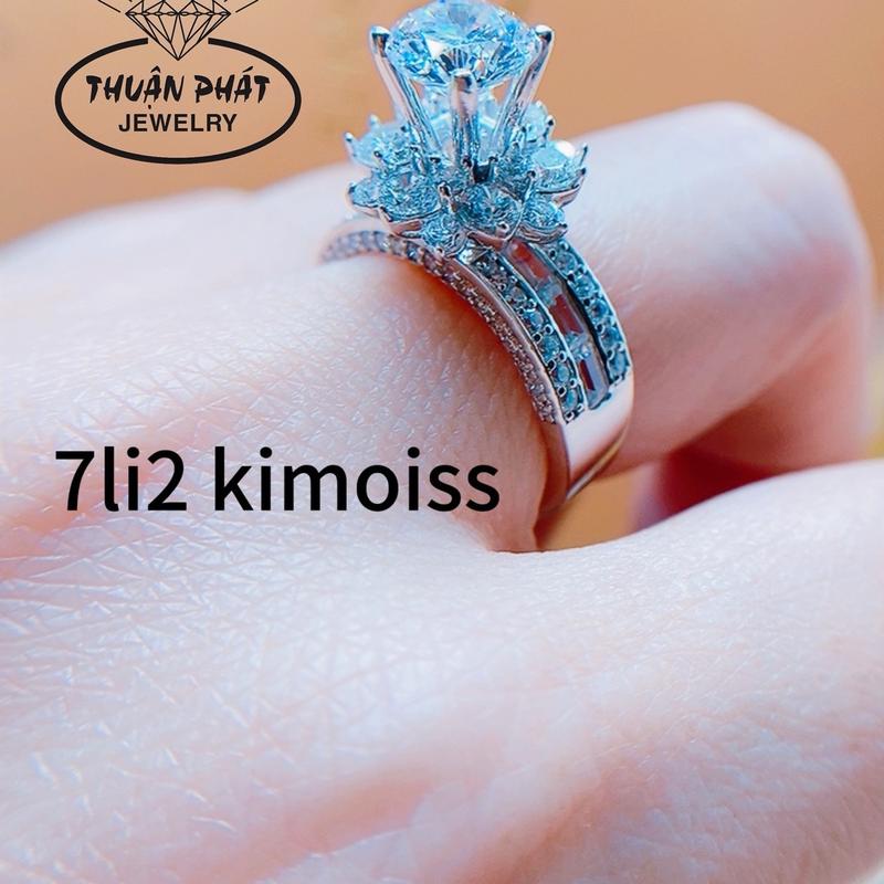 Phụ Kiện Nhẫn Nữ N021 Hoa Mai Viên Chủ 7li2 Kimmoiss Đeo Tay Sang Trọng Trang Sức Bạc Ý Xi Kim - Bạc Thuận Phát