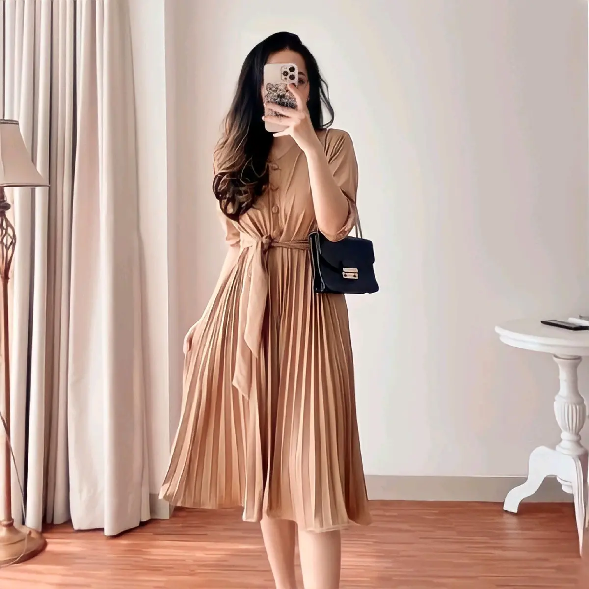 MIDI DRESS PLISKET DEWASA // PAKAIAN WANITA