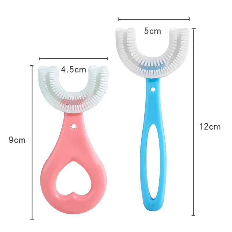 Sikat gigi  anak Bahan silikon Training Toothbrush berbentuk U L301 7