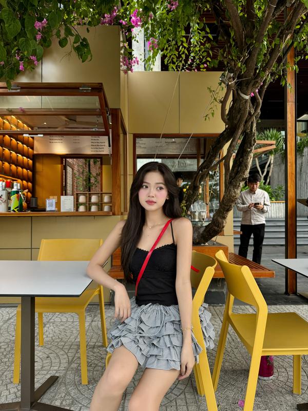 Áo Hai Dây Nơ Ren Form Ôm, Áo Dây Viền Ren Croptop Chất Cotton Thoáng Mát | ELEGANT TOP | Secodee 1