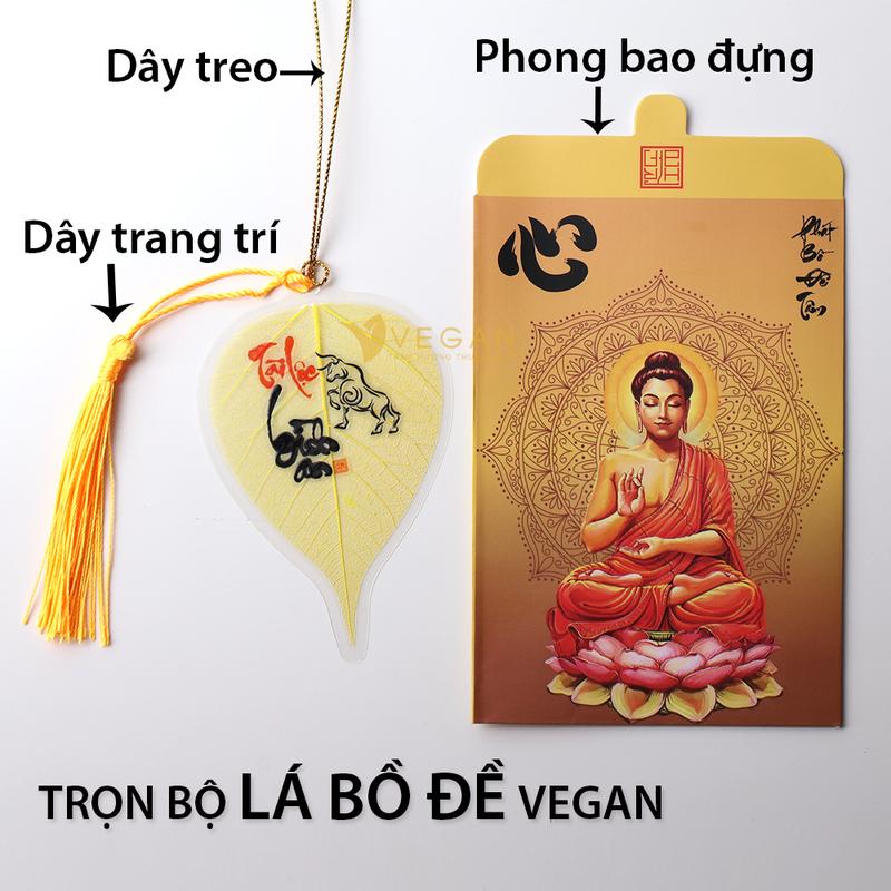 Lá bồ dề phong thủy 12 con giáp VEGAN thuần chay dùng đeo xe, đặt ốp lưng điện thoại bỏ ví Decor Trang Trí