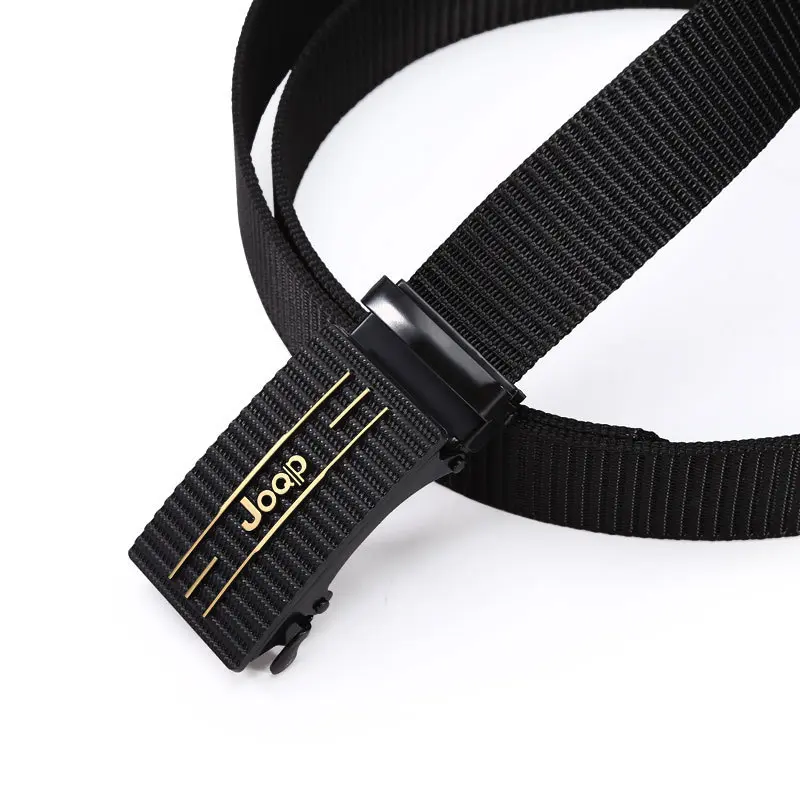 Thắt Lưng Nam, Thắt Lưng Khóa Không Răng Tự Động Bằng Sắt, Thoáng Khí, Màu Trơn Giả Nylon, Thân Thắt Lưng Bán Chạy 4
