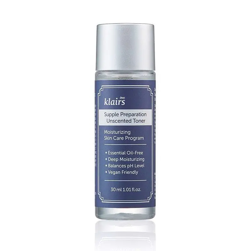 [Minisize] Nước hoa hồng Dear, Klairs Supple Preparation Unscented Toner hỗ trợ phục hồi 30ml | BigBuy360 - bigbuy360.vn