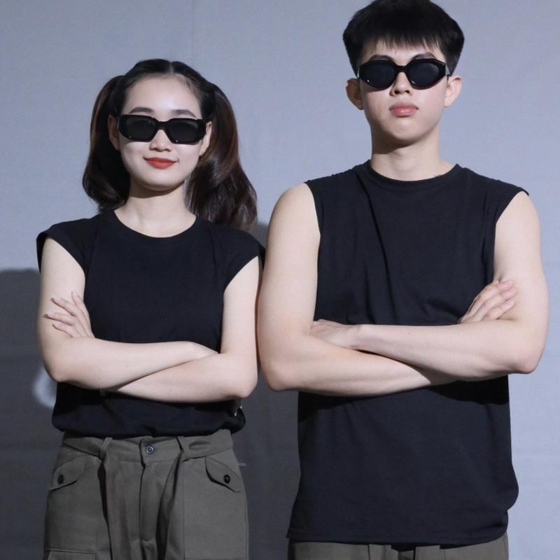 Product Introduction of Zoozoo - Áo TANKTOP local brand ba lỗ trơn đen trắng Nam Cổ Tròn 4