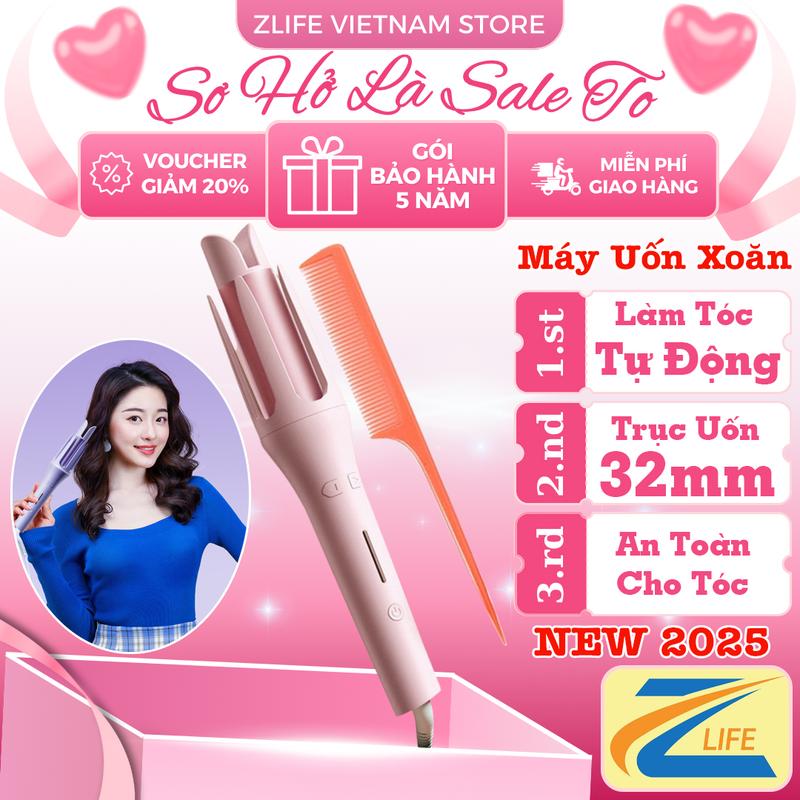 Máy Làm Xoăn Song Lơi, Xoăn Hippie, Máy Uốn Tóc Xoăn Lơi, Máy Ép Tóc