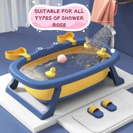 Bak Mandi Bayi Lipat Foldable Silicone / Portable Tempat Mandi Bayi 1