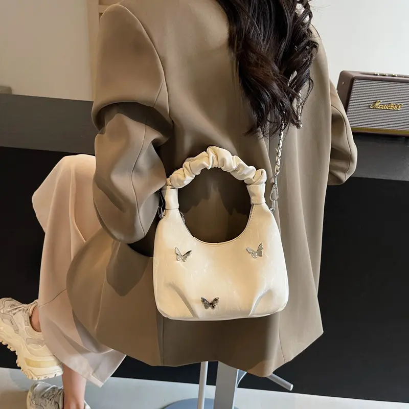 Túi cầm tay quai xách đeo chéo quai nhúm da nhung tặng charm mây dễ thương tiểu thư Hiếu Túi Store 587 Bag Nữ Chữ Nhật 5