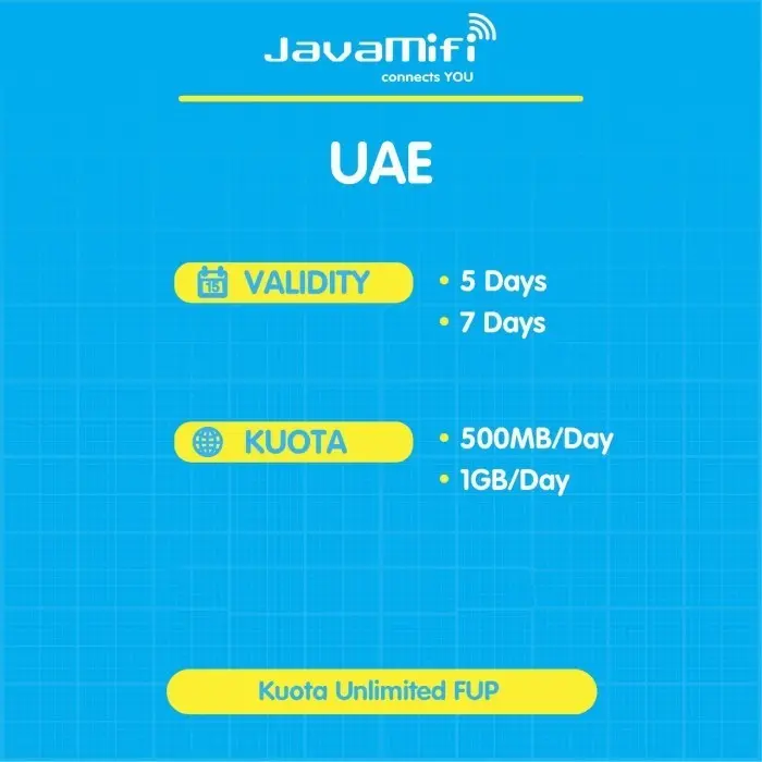 JavaSIM SIM Card UAE Unlimited 3