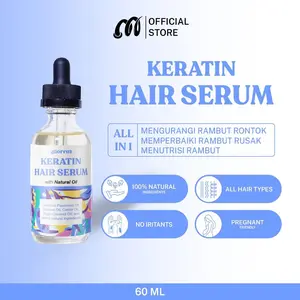 Morrin Hair Serum Keratin Oil - Serum Rambut Anti Rontok Dan Anti Ketombe Mempercepat Pertumbuhan Rambut