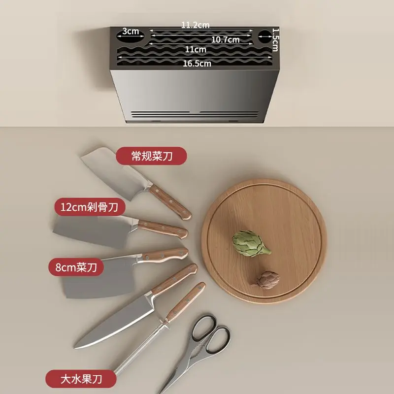 Giá Để Dao, Danle, Giá Để Đồ Nhà Bếp, Không Cần Đục Lỗ, Treo Tường, Để Đựng Dao Và Đũa, Thích Hợp Sử Dụng Trong Gia Đình 4