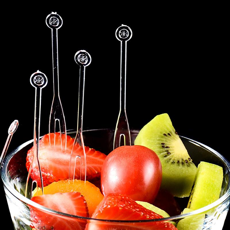 Product Introduction of 500pcs Mini Fruit Fork Disposable Plastic Forks For Party BBQ Sticks Picks Skewer Set Home Dining Food Cake Fruit Fork 23