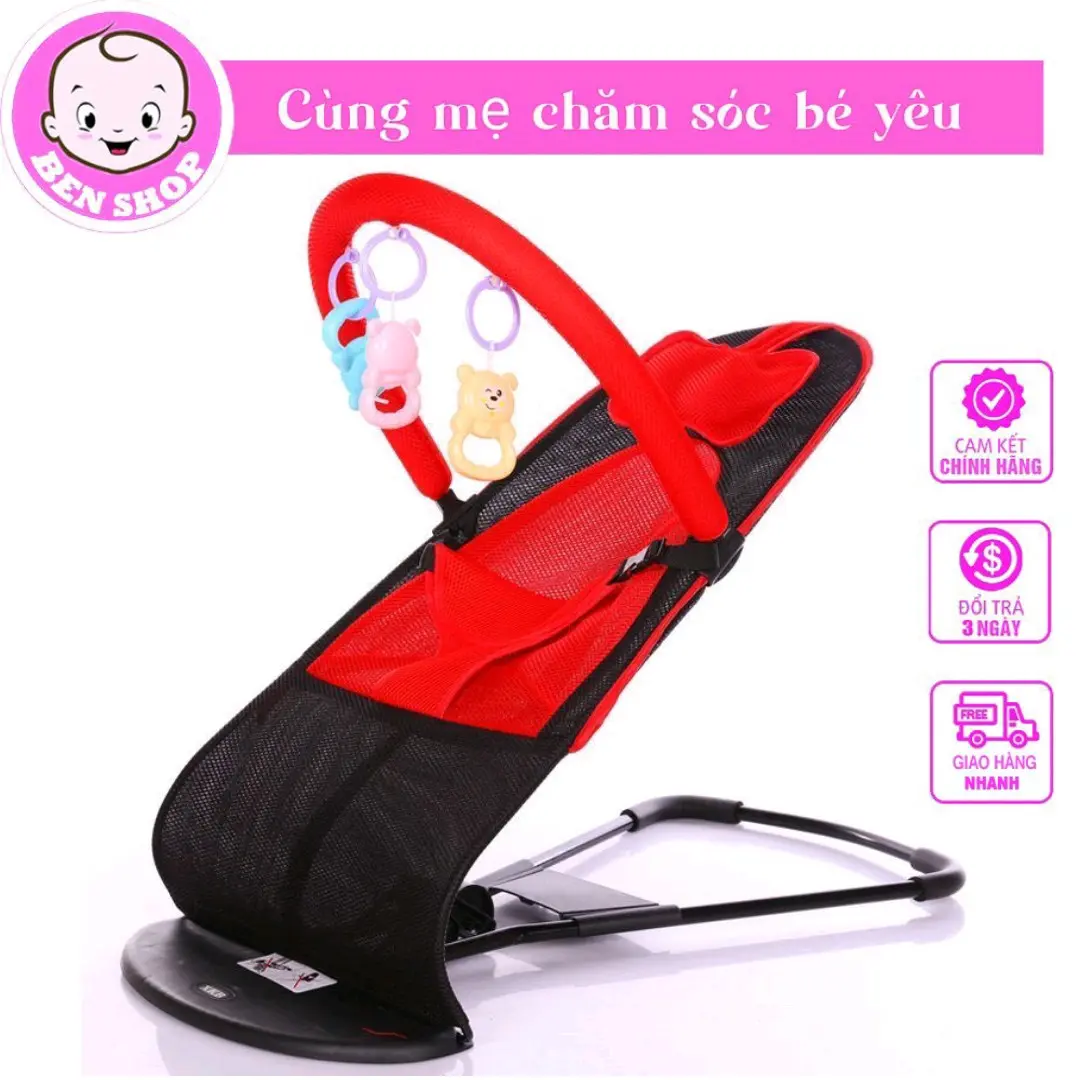 [HÀNG CHUẨN LOẠI 1] Ghế nằm rung nhún đa năng cho bé sơ sinh có gối và đồ chơi cho trẻ