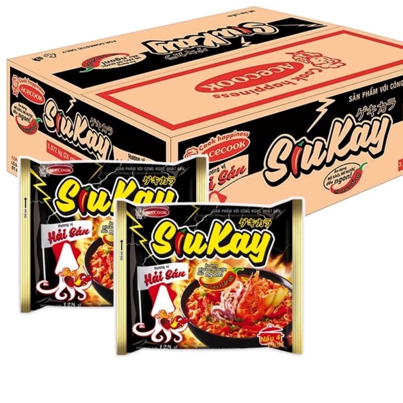 MÌ GÓI SIUKAY HẢI SẢN THÙNG 24 GÓI ×128G kokomi mitom mì cay trộn