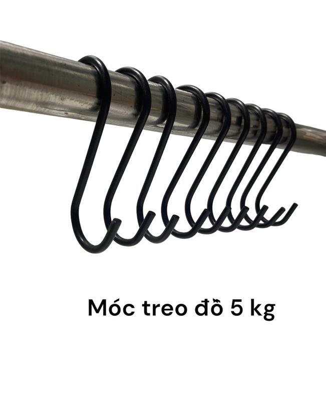 combo 5 Móc treo đồ chữ S bằng kim loại dày dặn, cứng cáp, treo đồ đa năng - Decor Phòng