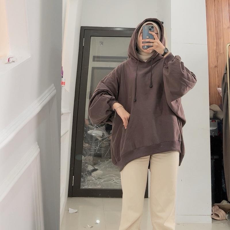 Bydinafshn Clara Hoodie Oversize XXXL Sweater Hoodie Wanita Bigsize 4