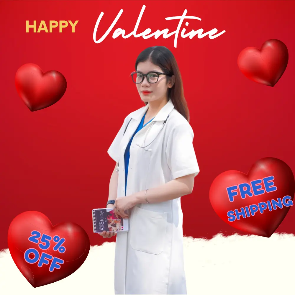 Áo Blouse Nữ Tay Ngắn – Món Quà Valentine Ý Nghĩa Dành Cho Bác Sĩ & Cặp Đôi – Thêu Tên Miễn Phí & Quà Tặng Đặc Biệt