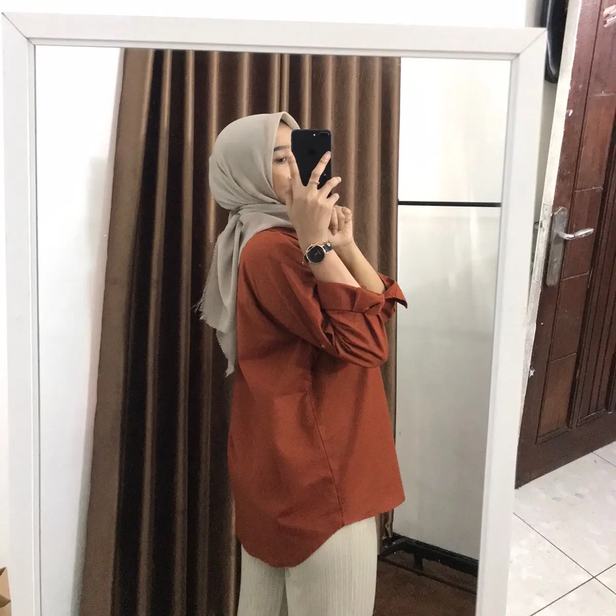 Kemeja Linen Oversize // Kemeja Olivia Shirt Oversize Panjang Wanita