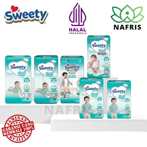 Popok Bayi Sekali Pakai Sweety Silver Perekat Tape NBS40 S32 M32 L26 XL26 XXL22