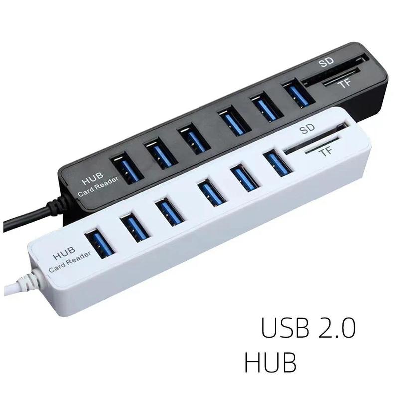 Hub USB 2.0, Hub 6 Cổng, Cổng Bộ Chia Nhiều, Cáp Dài 100cm, Bộ Mở Rộng Nhiều, Dành Cho Máy Tính Xách Tay Và PC, Phụ Kiện Bộ Chuyển Đổi USB 2