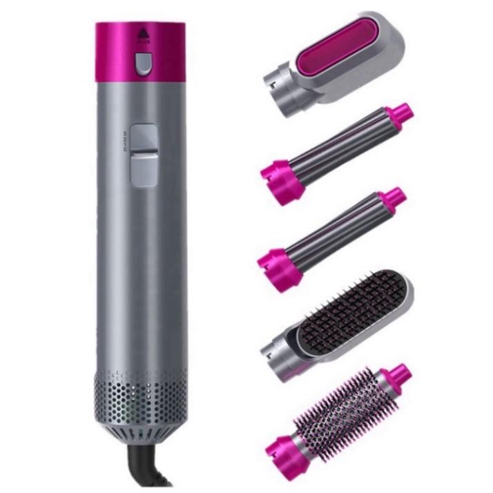 Máy Sấy Tóc Đa Năng 5 In 1 Kiêm Máy Làm Tóc, Uốn, Duỗi, Làm Xoăn Tự Động Không Hư Hại Tóc New Uốn Tóc