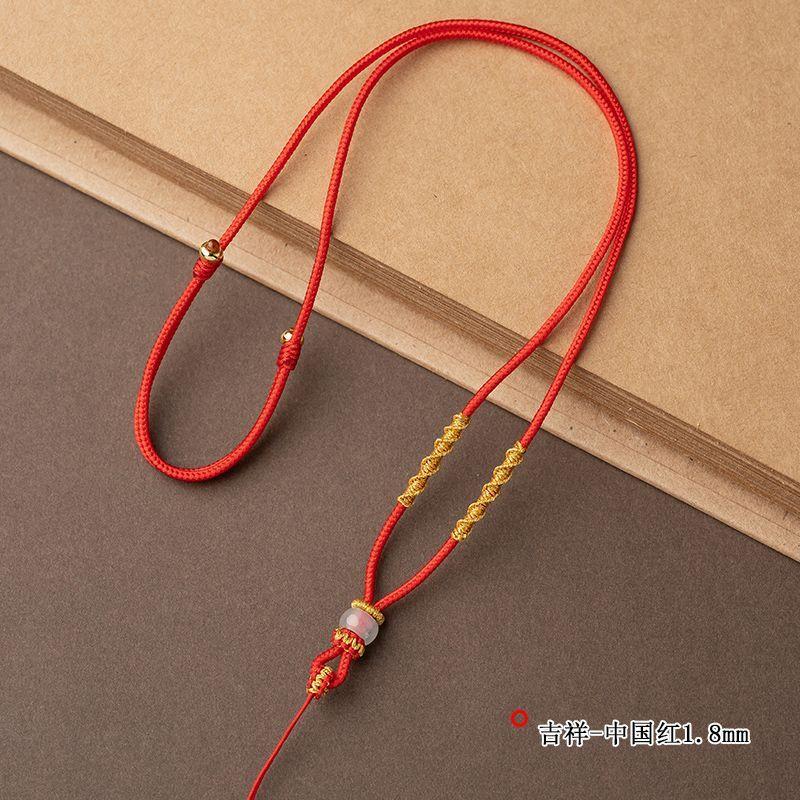 Dây Treo Cổ, Dây Treo, Dành Cho Nam Và Nữ, Màu Đỏ Và Đen, Dây Vòng Cổ, Mặt Dây Chuyền Dệt Tay, Dây Treo Trang Sức Chain Jewelry Kiềng 9