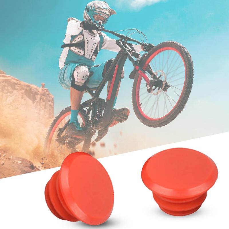 Tay lái cao su đi xe đạp leo núi, Bộ 2 cái, Nút Chặn Cuối 17-22mm, Mũ Cắm 1