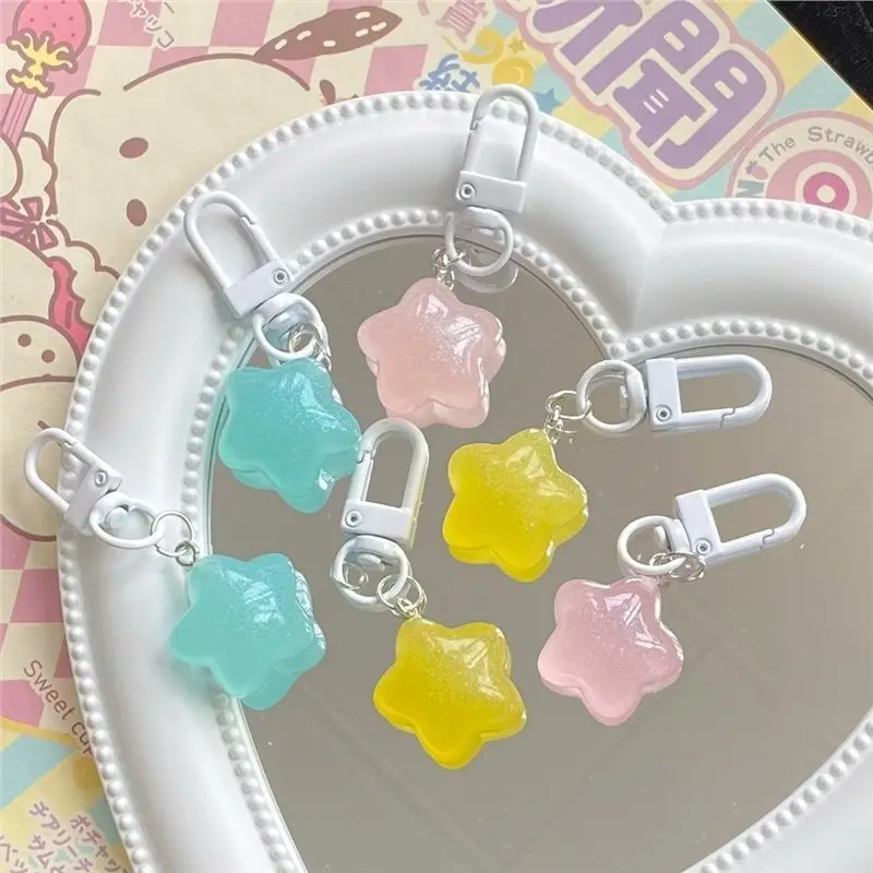 Cute Chubby Jelly Glow in The Dark Chubby Star Keychain