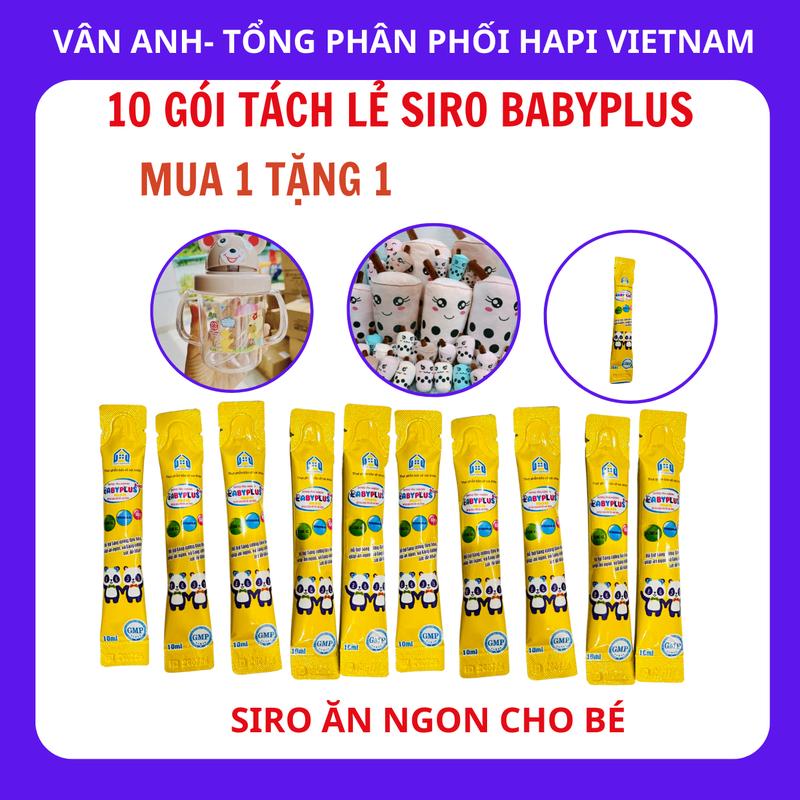 tặng quà như hình 10 gói lẻ siro ăn ngon babyplus 10 gói 10ml Cho Bé Vitamin Men Vi Sinh siro anngon