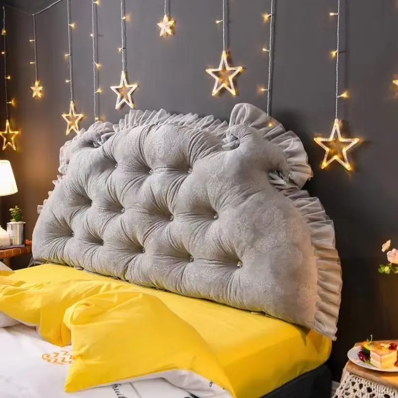 Gối Tựa Kê Đầu Giường Vương Miện - Dài 1m8 hoặc 1m5 Dày 20cm - Thiết Kế 3 Lớp - Có Khoá kéo Tháo Rời Vỏ để Giặt/Thay