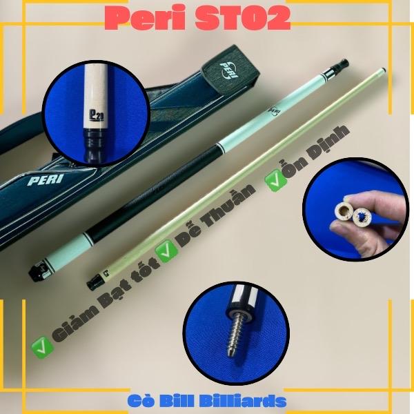 Cơ bida lỗ Peri ST 02 ( ngọn CN p20 ) ( tặng kèm 9 món phụ kiện ) Gậy Bida Móc Khóa