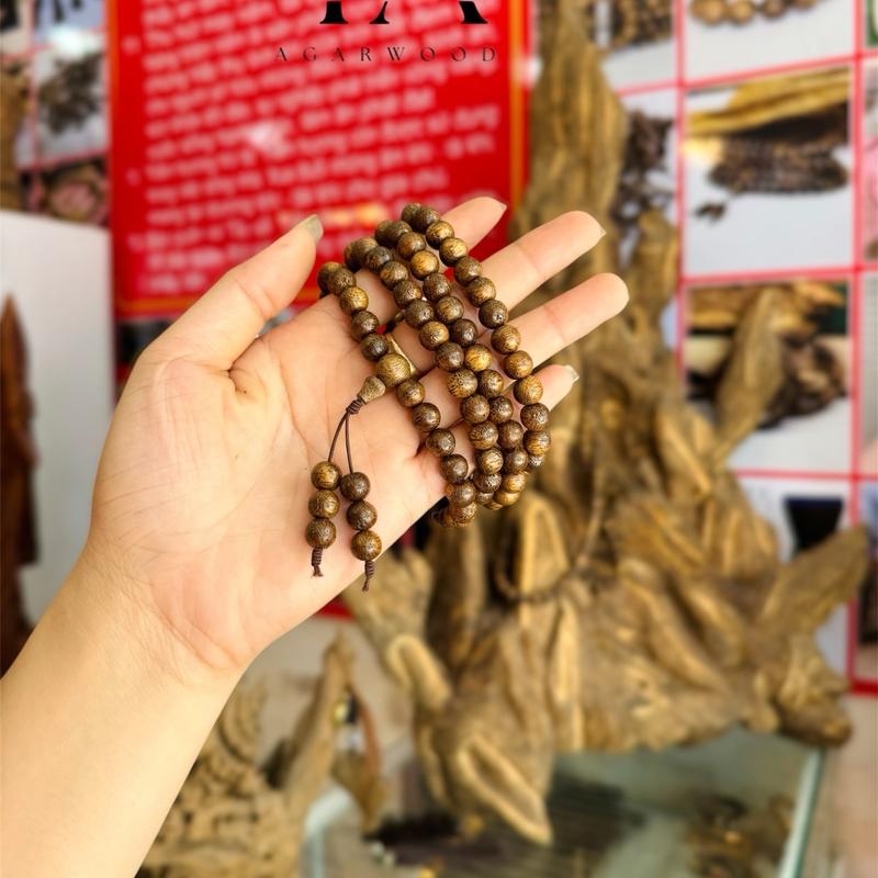 ￼Vòng Tay Trầm Hương Chuỗi Tràng Hạt 108 Hạt quấn tay, niệm phật Trường An Trầm Hương Phụ Kiện vòng tram 3