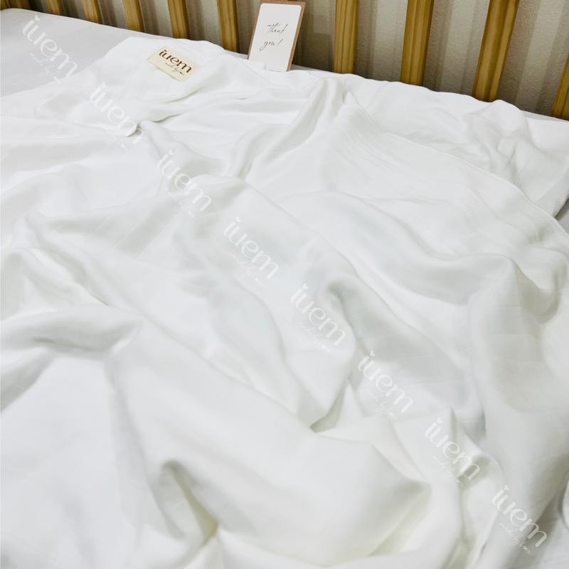 iuem Khăn tắm đa năng 2 lớp sợi tre cho bé từ sơ sinh, kích thước  90*95cm, mềm mịn, thấm hút tốt (kích thước +-2cm)