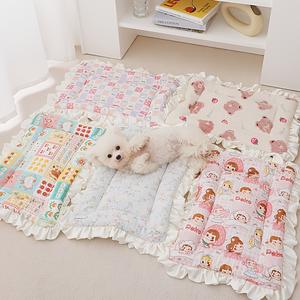 両面使用の犬用ベッドマット、クレート用の柔らかく快適な犬用ケンネルパッド、耐久性のあるクレートベッド、犬と猫のためのマット、クレート、ケンネル、家庭用に最適、子猫と子犬のためのペット用スリーピングマット、かわいい猫犬用クッションパッド、洗濯機、犬用クレートベッド、ワシャ