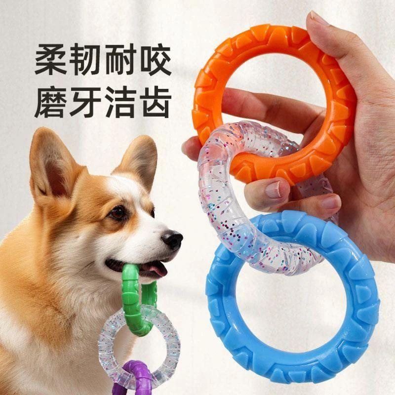 Đồ chơi cho chó, Vòng nhai bền cho thú cưng, Bán Buôn, Thích hợp cho chó Nhỏ và Trung Bình Vòng nhai không thể phá hủy