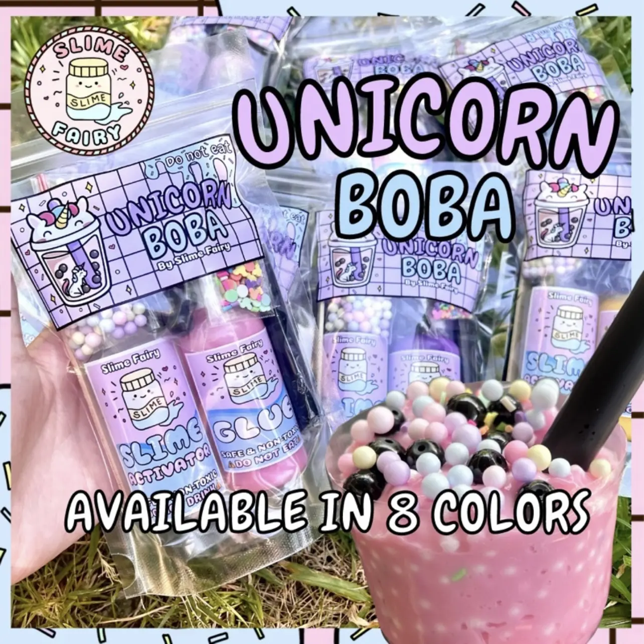 UNICORN MILKTEA BOBA MINI SLIME KIT BY SLIME FAIRY