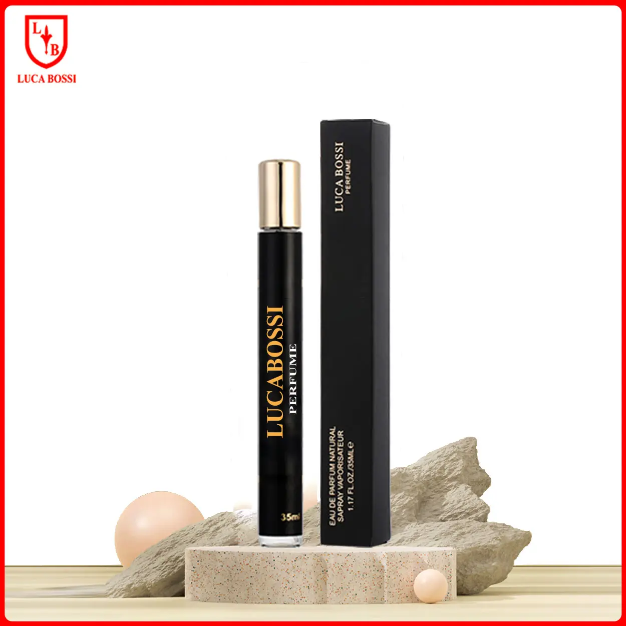 Nước Hoa Nam LUCABOSI BOOS Dung Tích 35ml Hương Tuwoi Mát Perfume Xịt Thơm Cosmetic