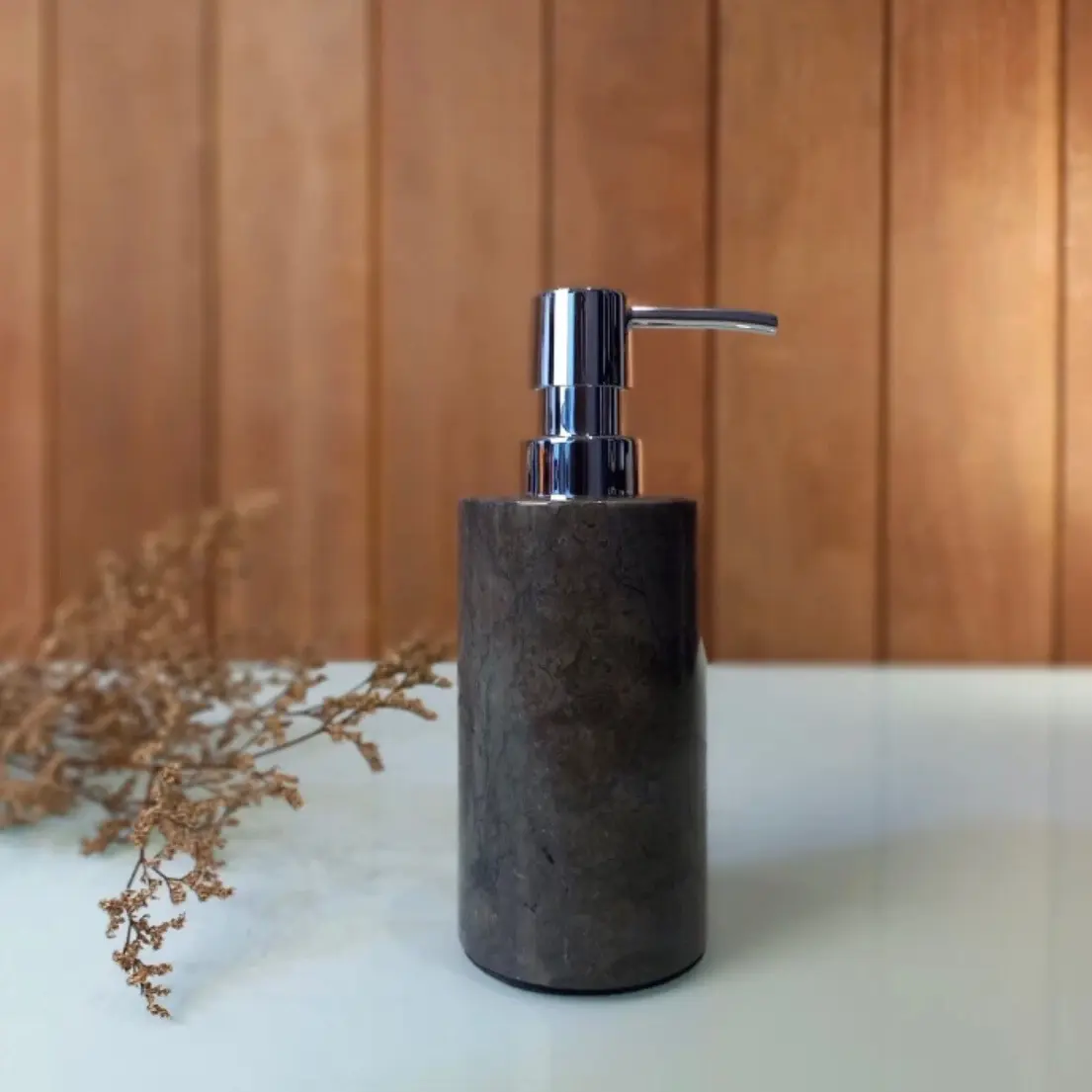 Dispenser soap black marble / tempat sabun cair marmer hitam