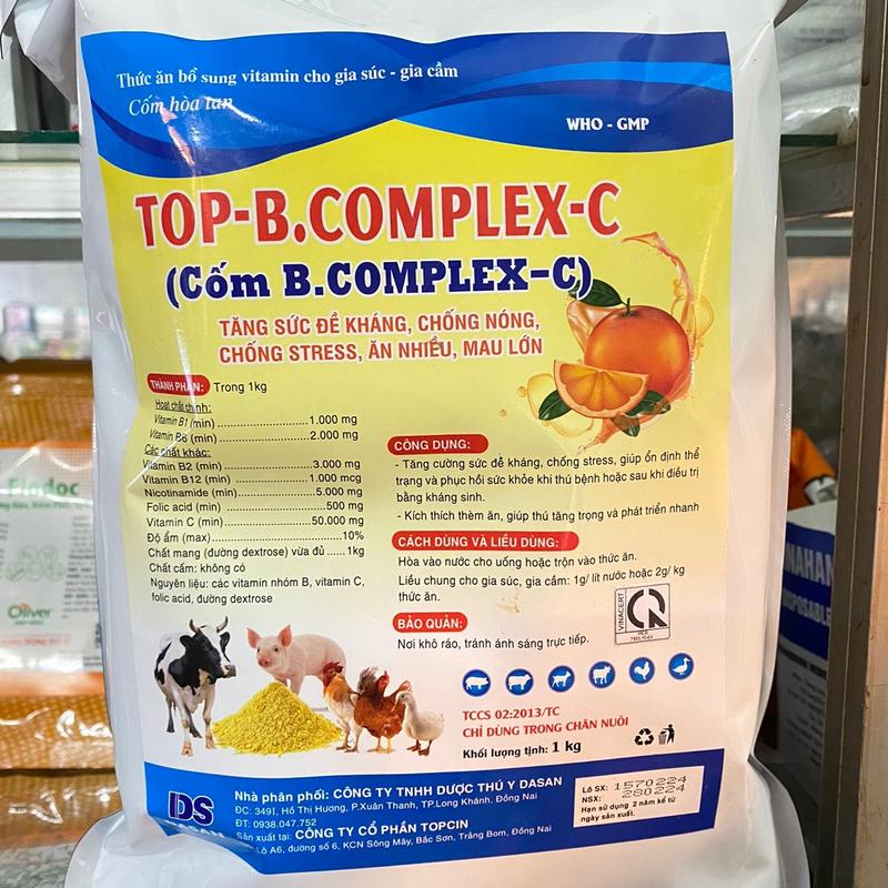  Bcomlec C Cốm bổ nuôi gà .Tăng sức đề kháng chống nóng chống stress ăn nhiều mau lớn. Dùng liên tục trong quá trình nuôi  thuốc bổ dành cho gia súc gia cầm thú cưng  