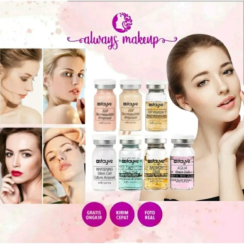 STAYVE DERMAWHITE BB GLOW / SALMON / PEPTIDE GOLD / AC STEM / AQUA STEMCELL SERUM