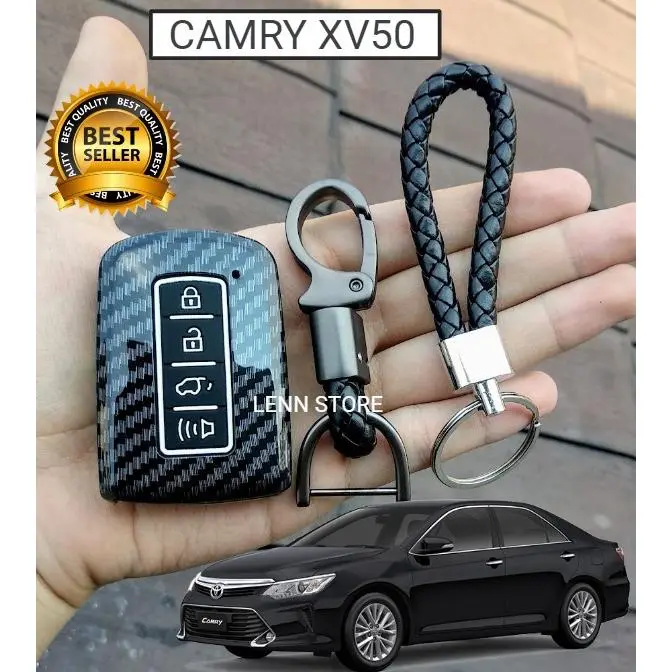 Cover Sarung Kunci Remote Carbon Toyota CAMRY XV50 2012 2013 2014 2015 2016 2017 0